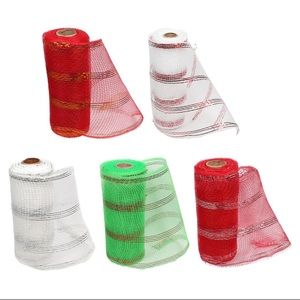 Crafter's Square Striped Decorative Mesh Ribbon